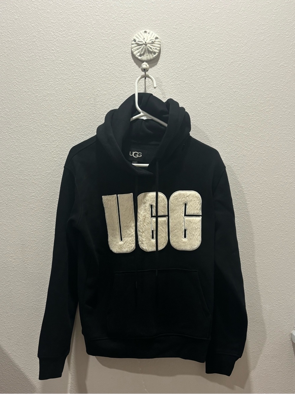UGG Black Hoodie with Cream Logo